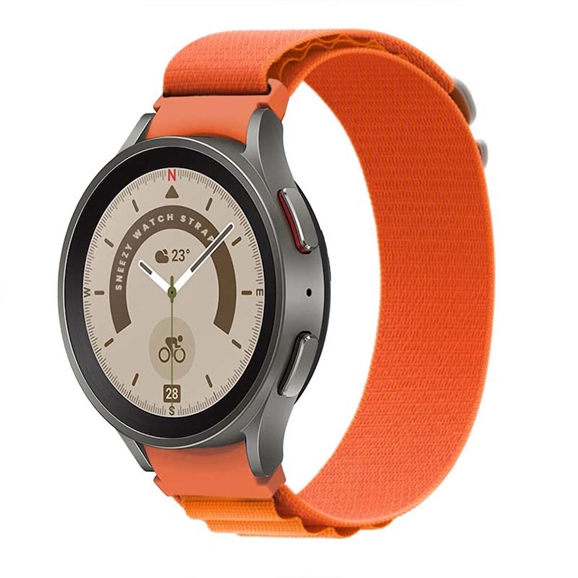 Samsung Galaxy Watch 4 5 Pro 40 42 44 45 46mm Uyumlu Kavisli Tasarım Frost Alpine Loop Kordon