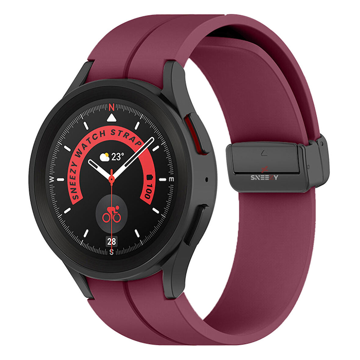 Samsung Galaxy Watch 4 5 Pro 40 42 44 45 46mm Uyumlu Kavisli Coastal Manyetik Tokalı Silikon Kordon