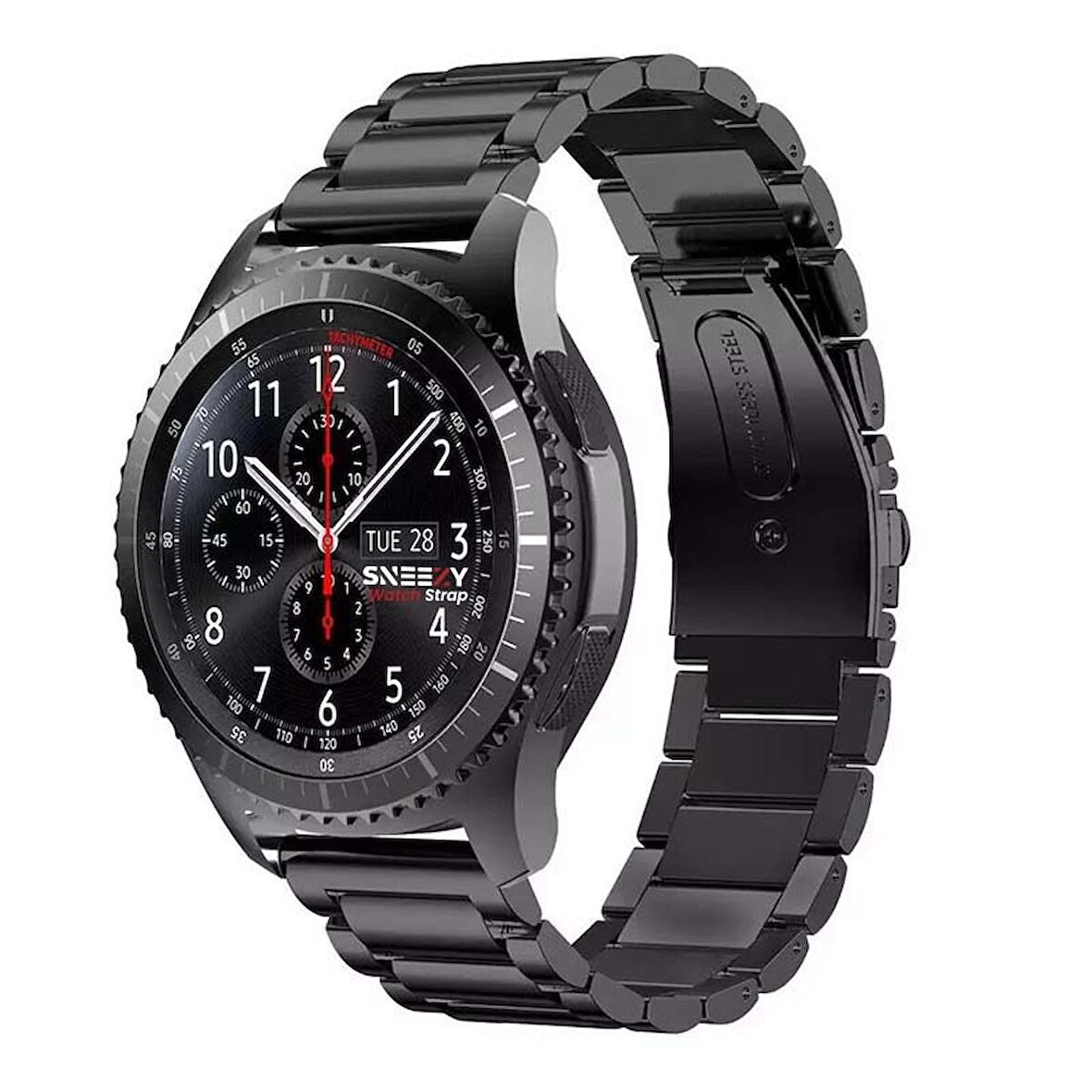 Samsung Gear S3 Frontier R760 - S3 Classic R770 22mm Uyumlu Ironweft Döküm Çelik Metal Kordon