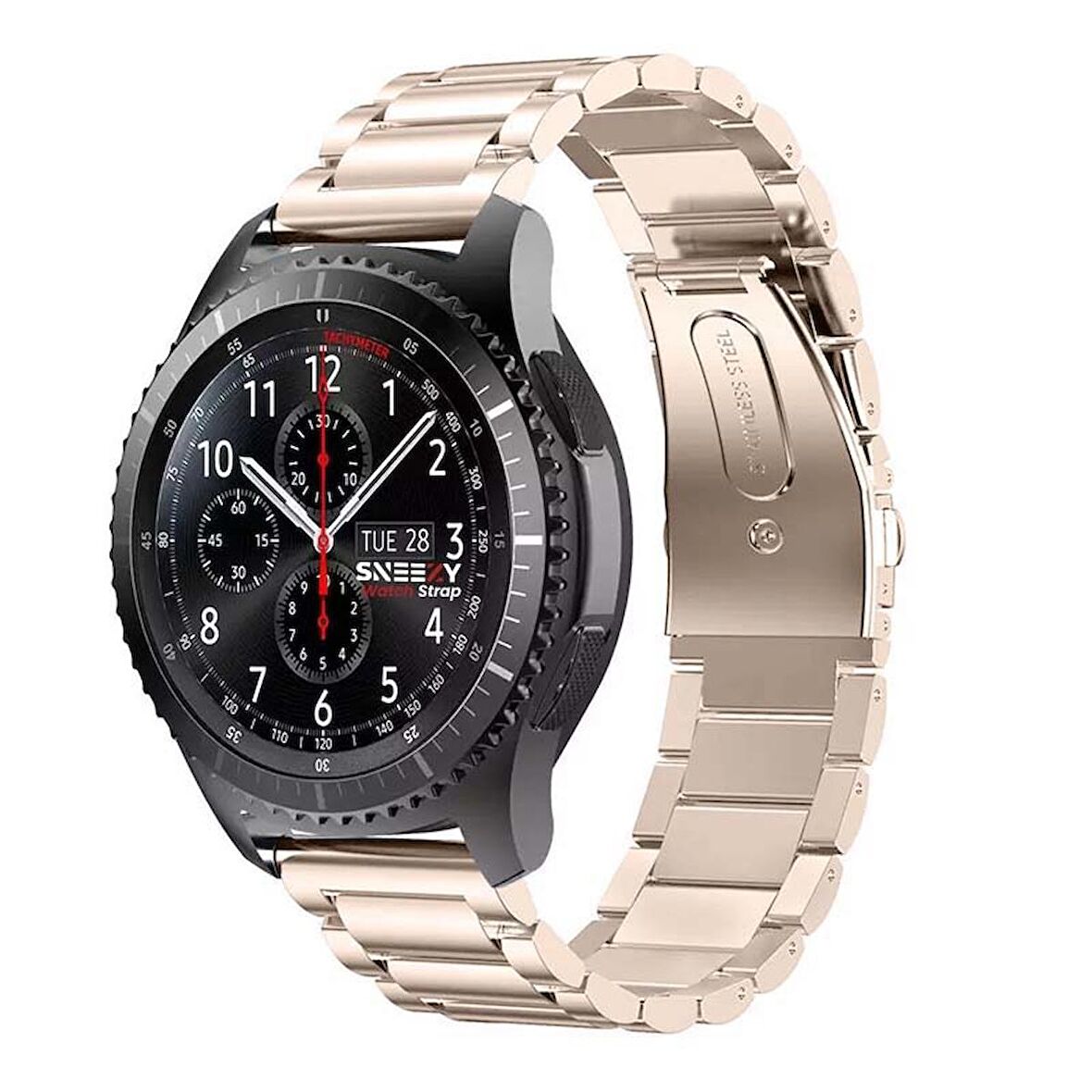 Huawei Watch GT3 Elite-Active 46mm-GT3 Pro-GT3 Se 22mm Uyumlu Ironweft Döküm Çelik Metal Kordon