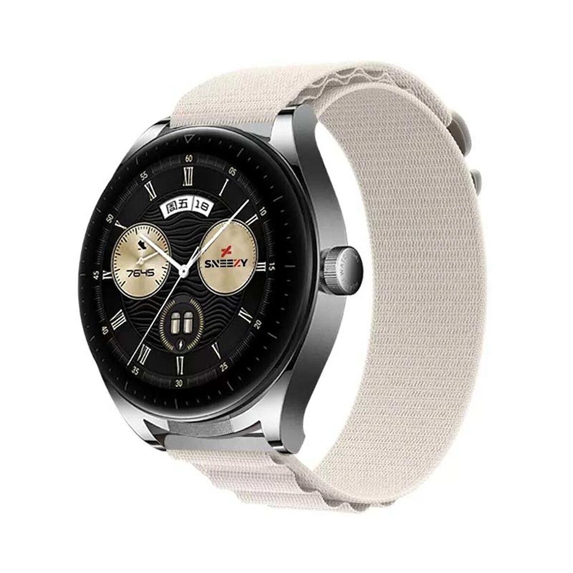 Samsung Galaxy Watch 46mm R800 – Watch 3 45mm R840 22mm Uyumlu Frost Alpine Loop Kordon