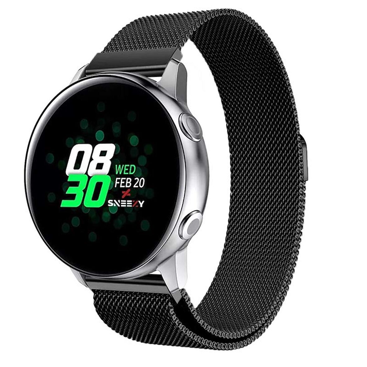 Huawei Watch GT 3 Elegant – Active 42mm Uyumlu 20mm Woven Wire Metal Hasır Kordon