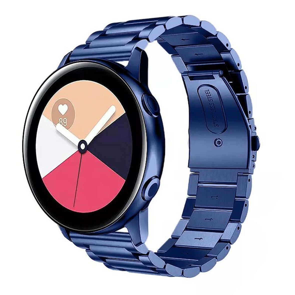 Sneezy Samsung Galaxy Watch Active  2 uyumlu 44mm-40mm 20mm Ironweft Döküm Çelik Metal Kordon