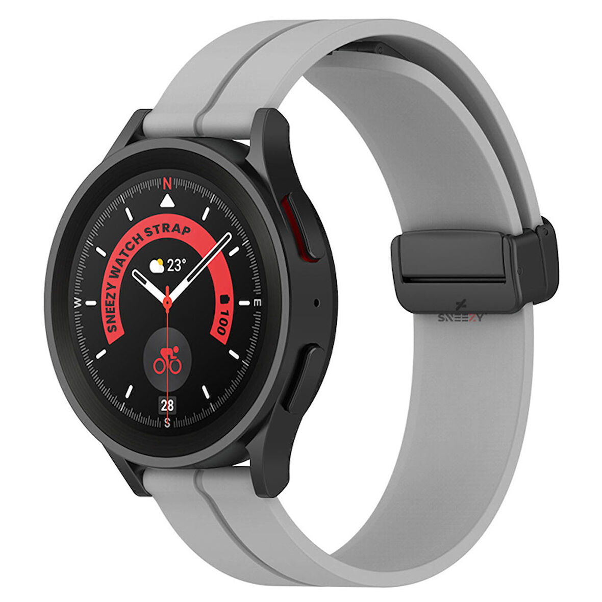 Sneezy Samsung Galaxy Watch 6 uyumlu – Classic 40-43-44-47mm 20mm Coastal Manyetik Tokalı Silikon Kordon