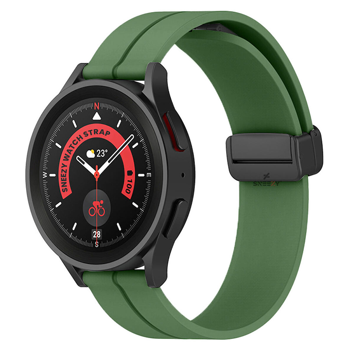 Sneezy Samsung Galaxy Watch 6 uyumlu – Classic 40-43-44-47mm 20mm Coastal Manyetik Tokalı Silikon Kordon