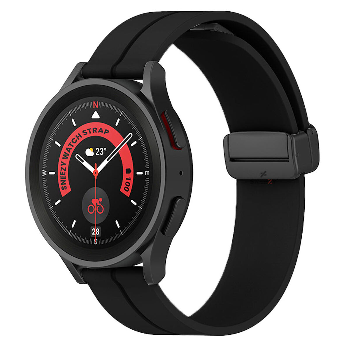 Sneezy Samsung Galaxy Watch 6 uyumlu – Classic 40-43-44-47mm 20mm Coastal Manyetik Tokalı Silikon Kordon