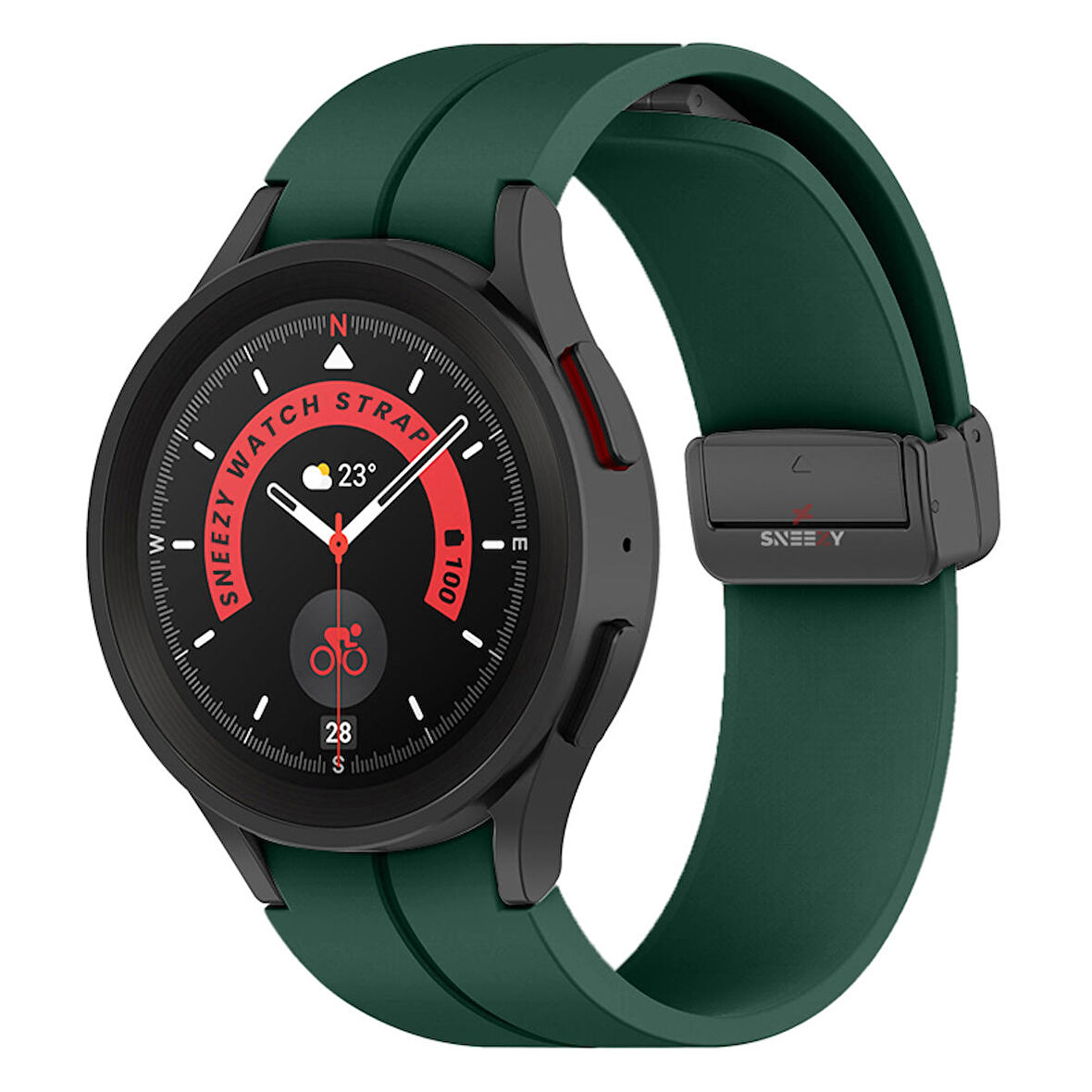 Samsung Galaxy Watch 6 40 43 44 47mm Uyumlu Kavisli Coastal Manyetik Tokalı Silikon Kordon