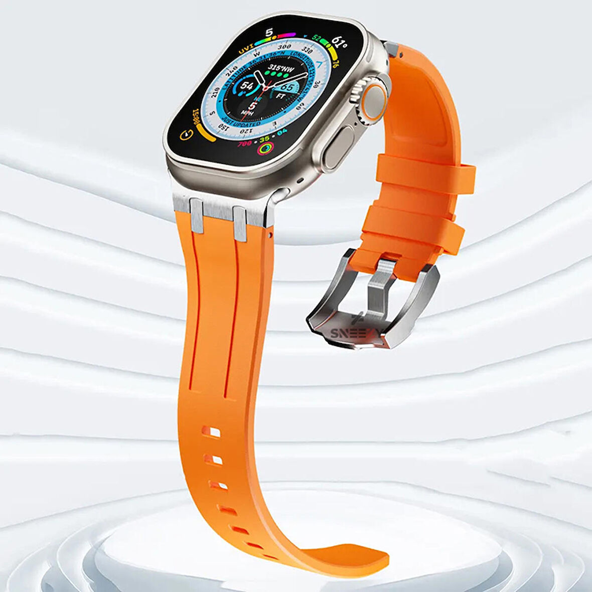 Sneezy Apple Watch 42-44-45-49MM İle Uyumlu Everest Tasarım Silikon Kordon