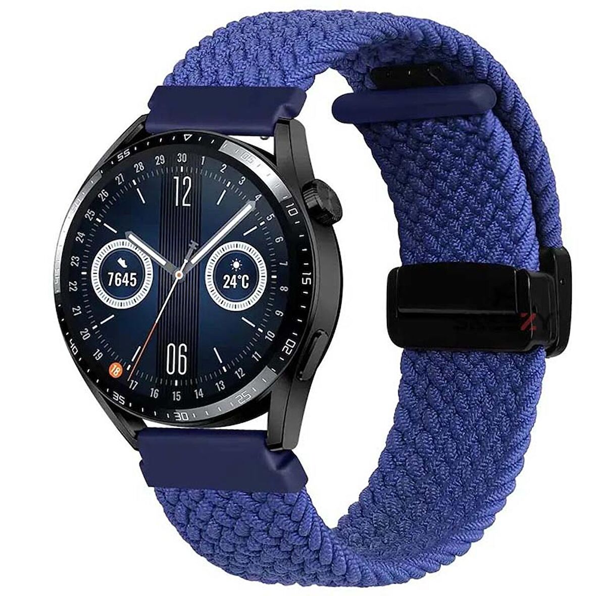 Sneezy Huawei Watch 4 46mm-Watch 4 Pro İle Uyumlu 22mm FiberLink Manyetik Tokalı Kumaş Örgü Kordon