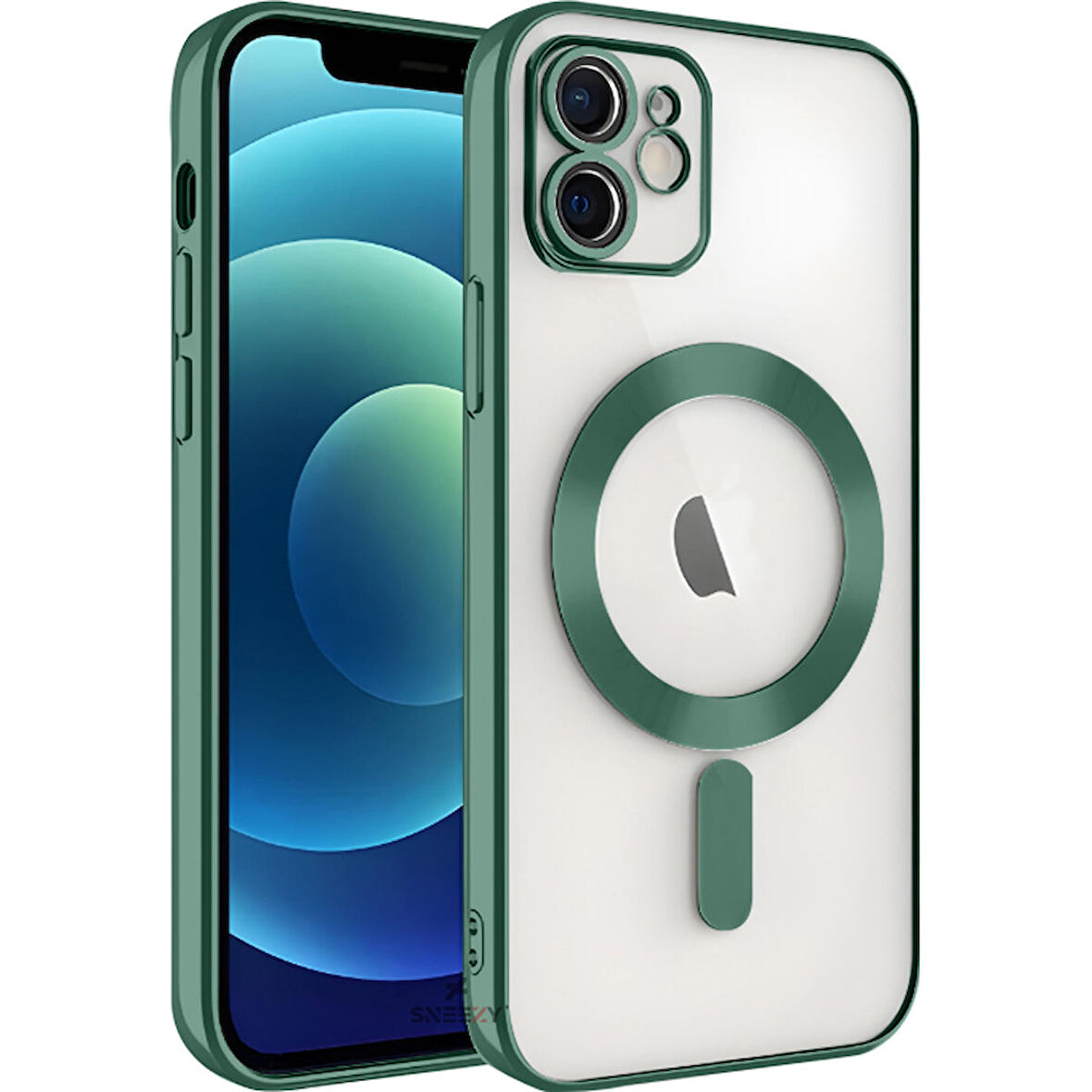 Sneezy İphone 11 İle Uyumlu Reflect Line MagSafe Uyumlu İnce Tasarım Kapak