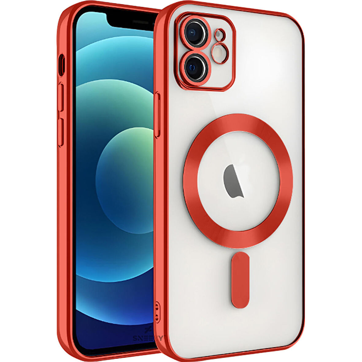 Sneezy İphone 11 İle Uyumlu Reflect Line MagSafe Uyumlu İnce Tasarım Kapak