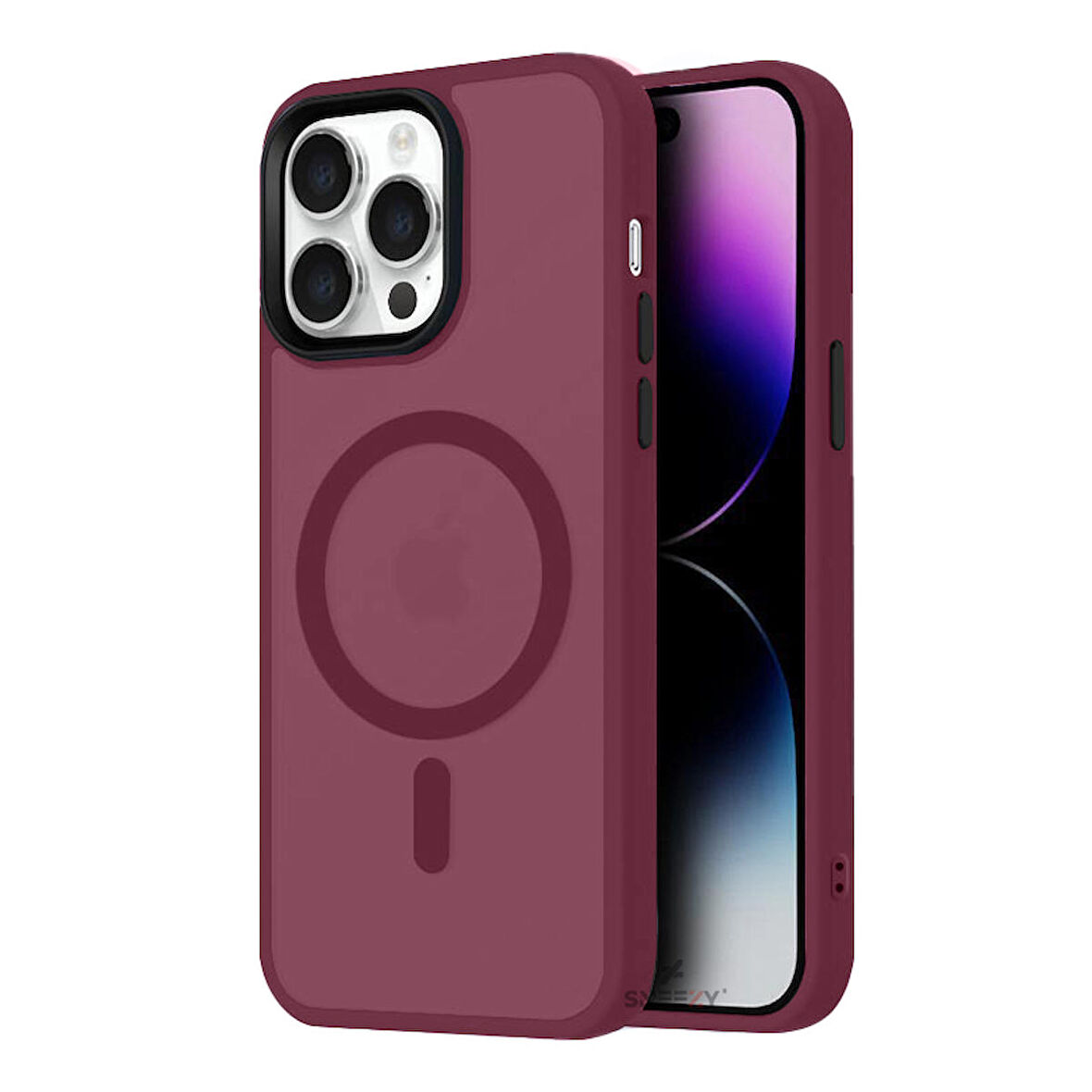 Sneezy İphone 13 Pro Max İle Uyumlu Magnetic Matte Prism Kapak