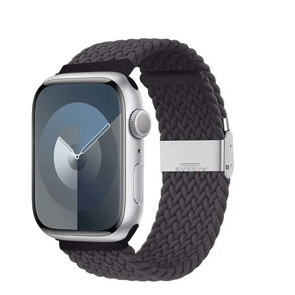 Sneezy Apple Watch 42-44-45-49mm İle Uyumlu Metal Klips Solo Fiberlink Örgü Kordon