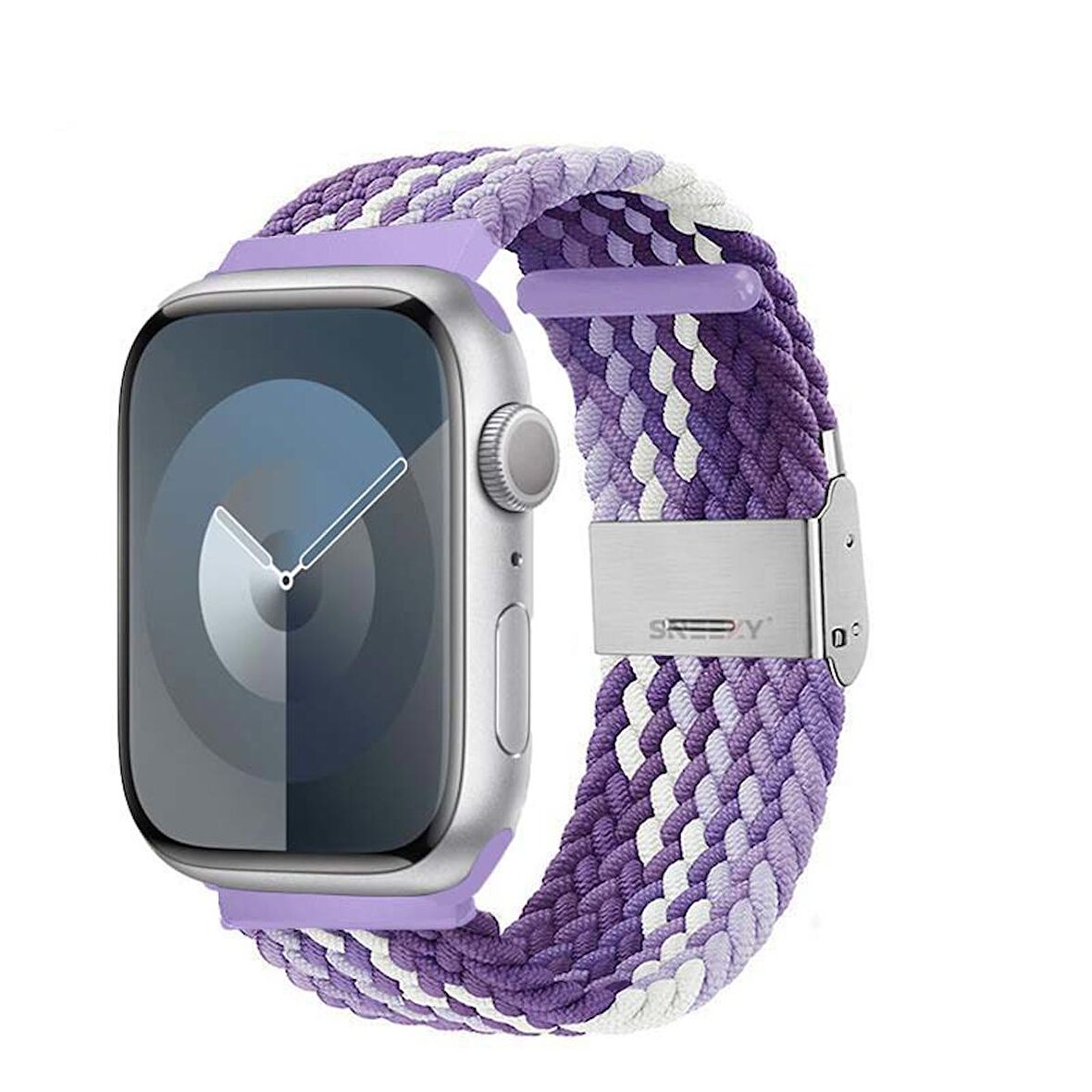 Sneezy Apple Watch 42-44-45-49mm İle Uyumlu Metal Klips Solo Fiberlink Örgü Kordon