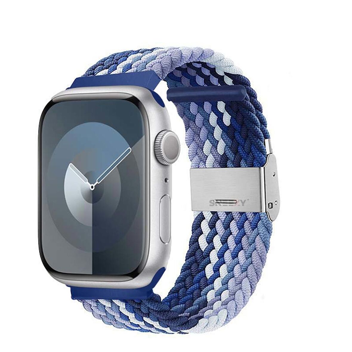 Sneezy Apple Watch 42-44-45-49mm İle Uyumlu Metal Klips Solo Fiberlink Örgü Kordon