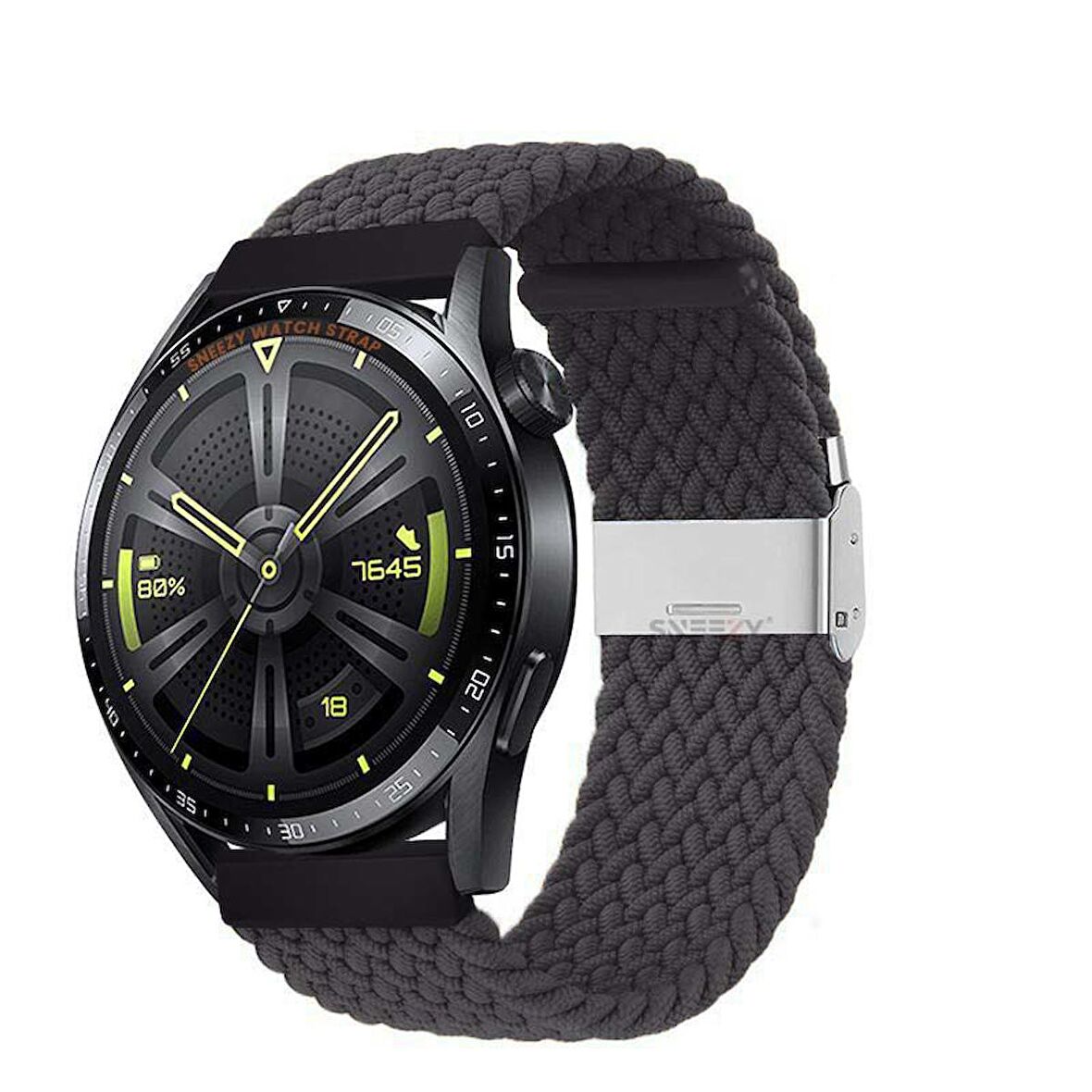 Samsung Galaxy Watch 46mm R800 Watch 3 45mm R840 22mm Uyumlu Metal Klips Solo Fiberlink Örgü Kordon