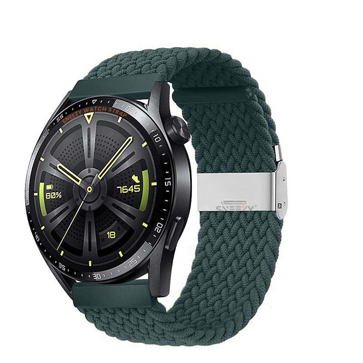 Huawei Watch GT3 Elite-Active 46mm-GT3 Pro-GT3 Se 22mm Uyumlu Metal Klips Solo Fiberlink Örgü Kordon