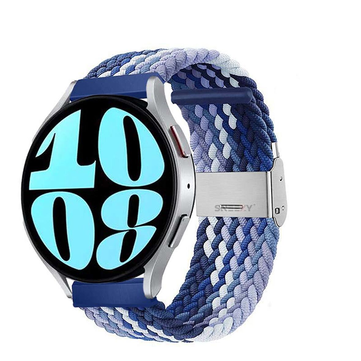Sneezy Samsung Galaxy Watch 5 Pro R-920 İle Uyumlu 20mm Metal Klips Solo Fiberlink Örgü Kordon
