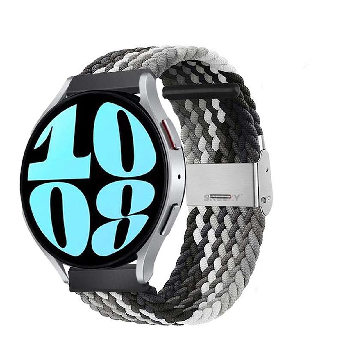 Sneezy Samsung Galaxy Watch 5 40-44mm İle Uyumlu 20mm Metal Klips Solo Fiberlink Örgü Kordon