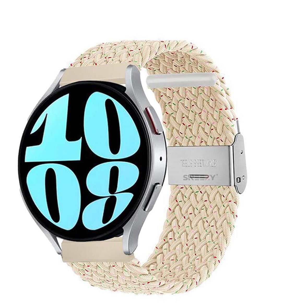 Sneezy Huawei Watch GT 3 Elegant Active 42mm Uyumlu 20mm Metal Klips Solo Fiberlink Örgü Kordon
