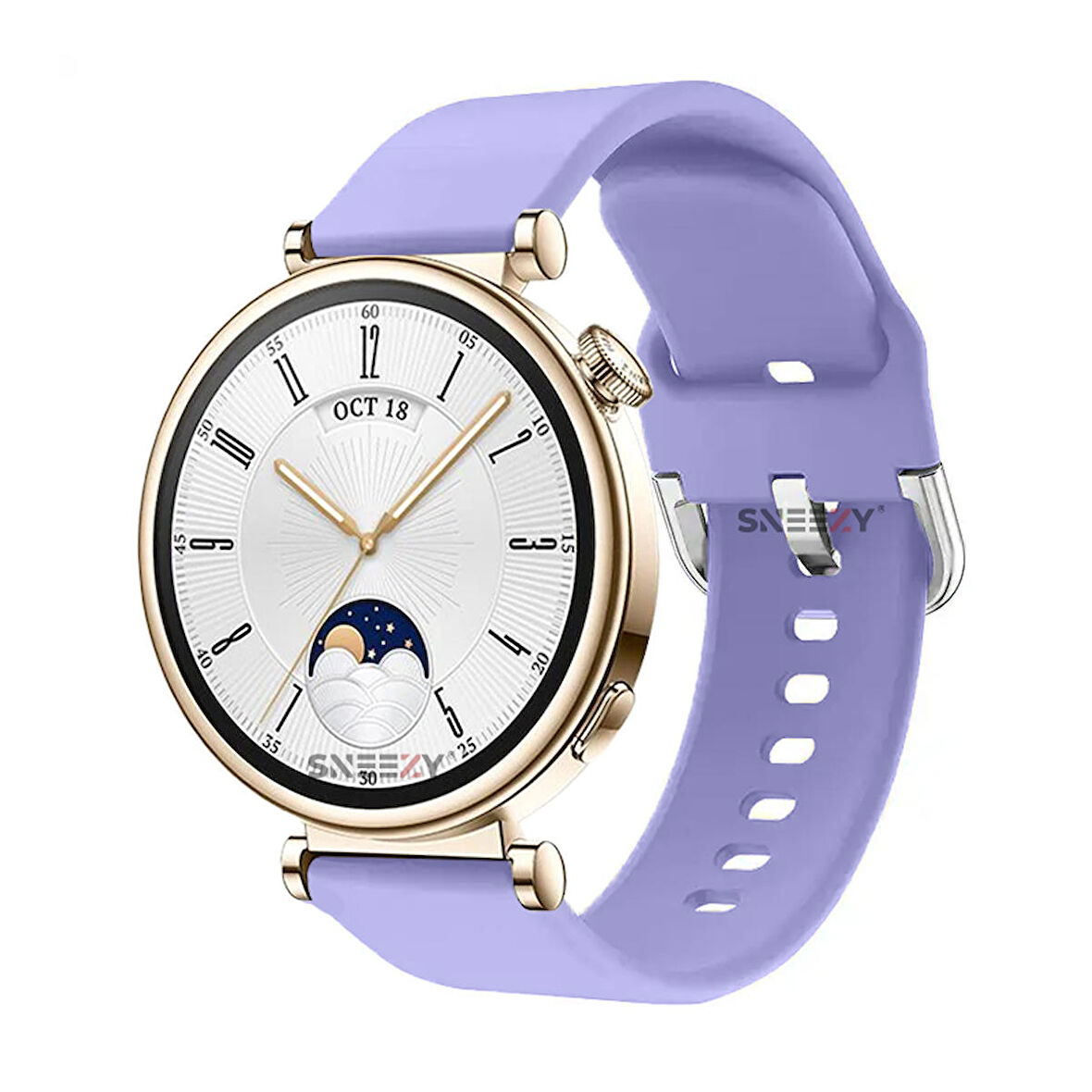 Sneezy Huawei Watch GT4 41mm İle Uyumlu 18mm PureLux Soft Tokalı Silikon Kordon