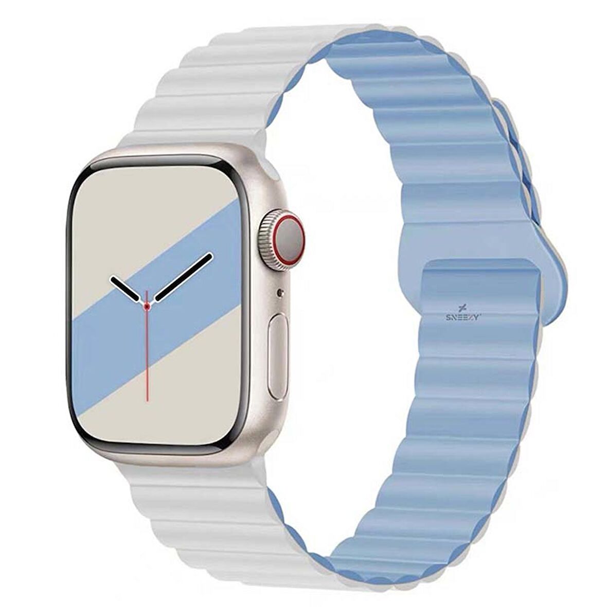 Apple Watch 49mm Seri 8 Ultra Uyumlu Harmony Duo Magnetik Silikon Kordon