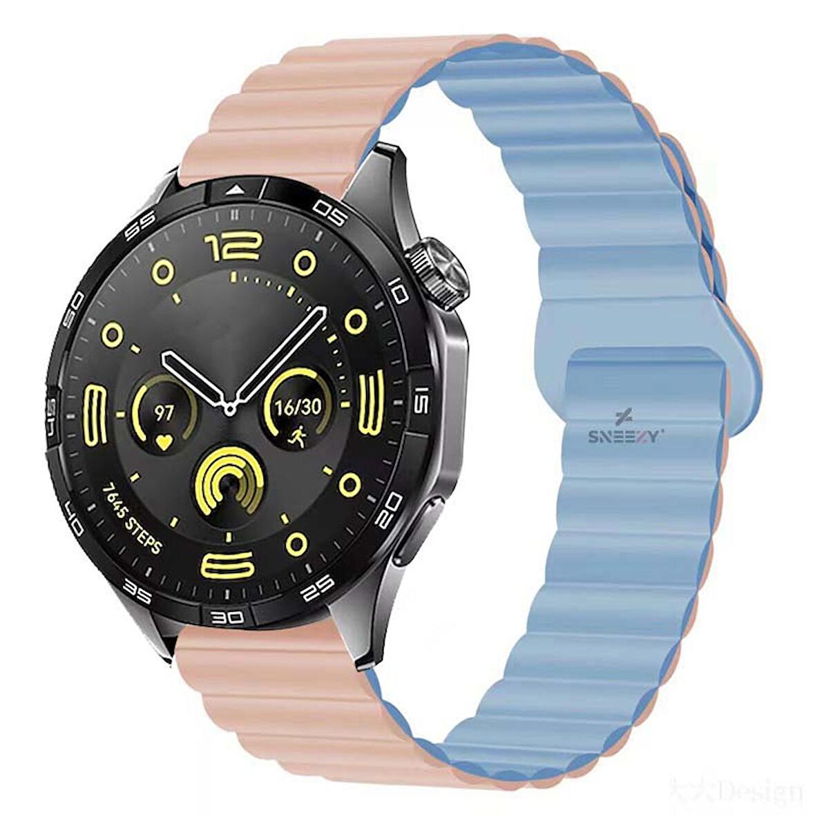 Huawei Watch Ultimate – Watch Buds 22mm Uyumlu Harmony Duo Magnetik Silikon Kordon