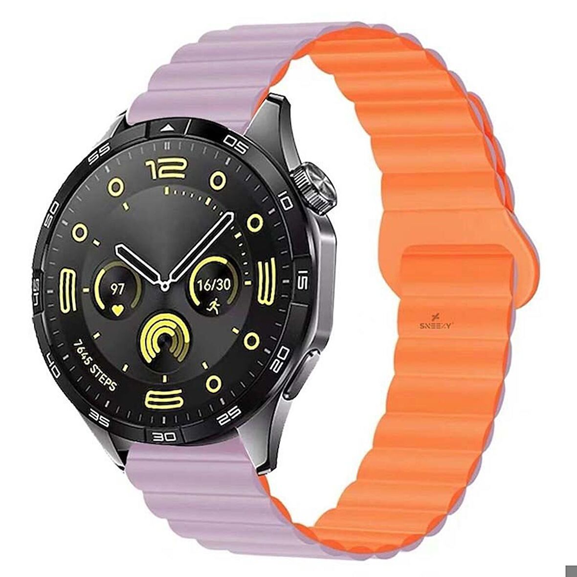 Huawei Watch GT Runner-Sport 46mm- GT2 E 22mm Uyumlu Harmony Duo Magnetik Silikon Kordon