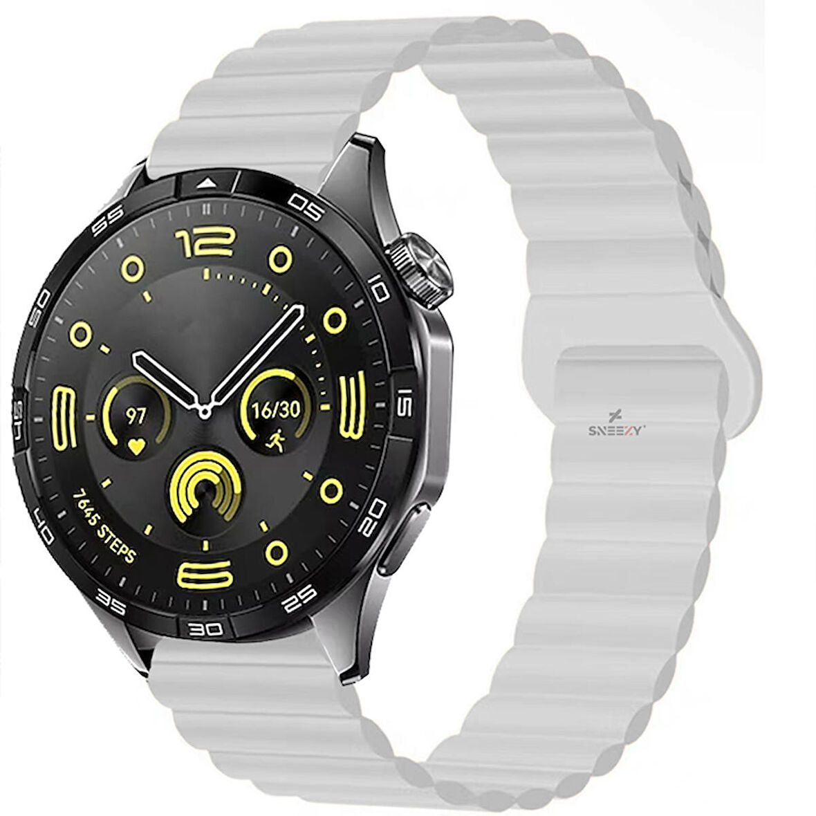 Huawei Watch 3 Elite-Classic 46mm-Watch 3 Pro-Elite 22mm Uyumlu Harmony Duo Magnetik Silikon Kordon