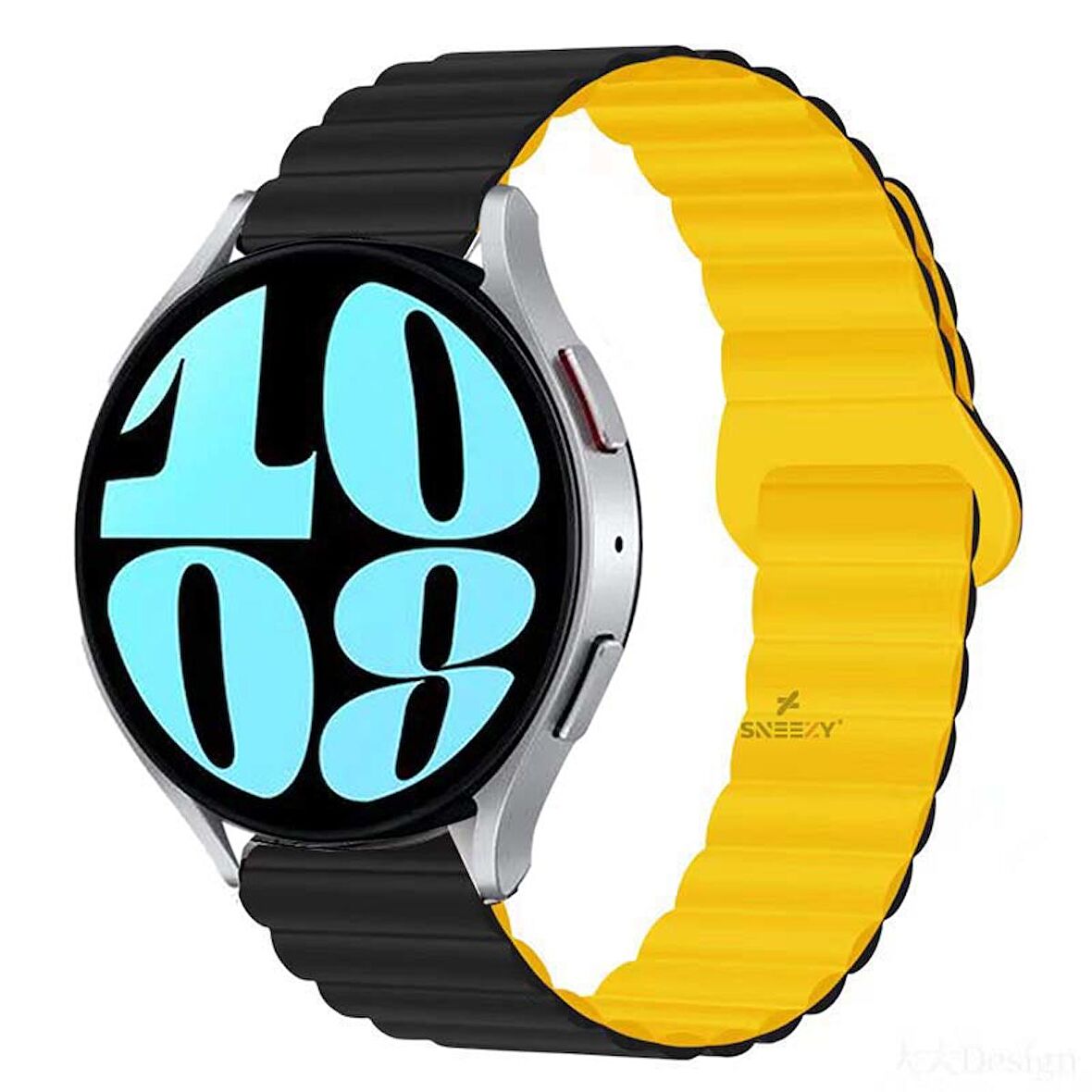 Samsung Galaxy Watch Active Active 2 44mm-40mm Uyumlu 20mm Harmony Duo Magnetik Silikon Kordon