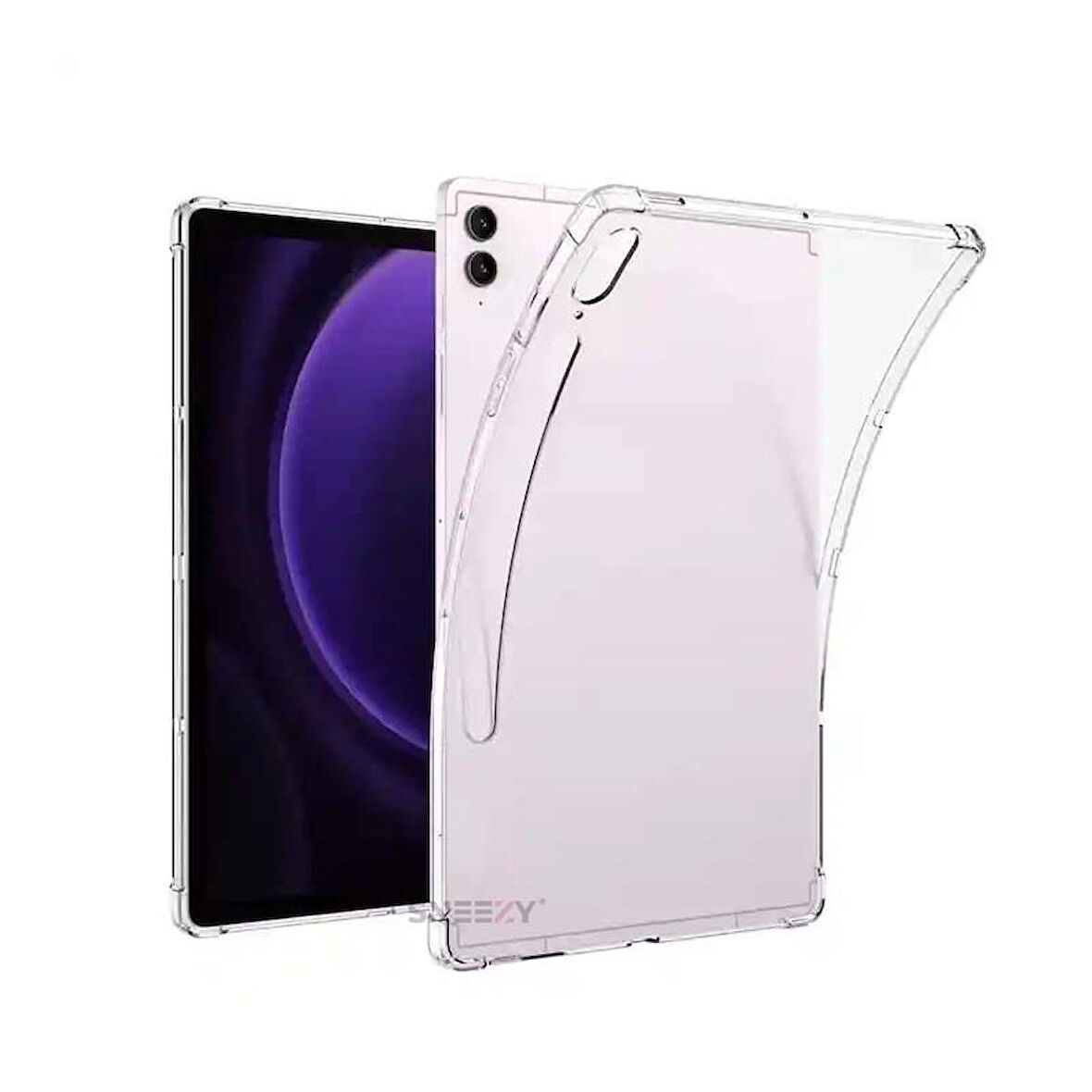 Samsung Tab S9 Plus X810 12.4 İnç Kılıf ShockArmor Clear Köşe korumalı şeffaf tablet kılıfı