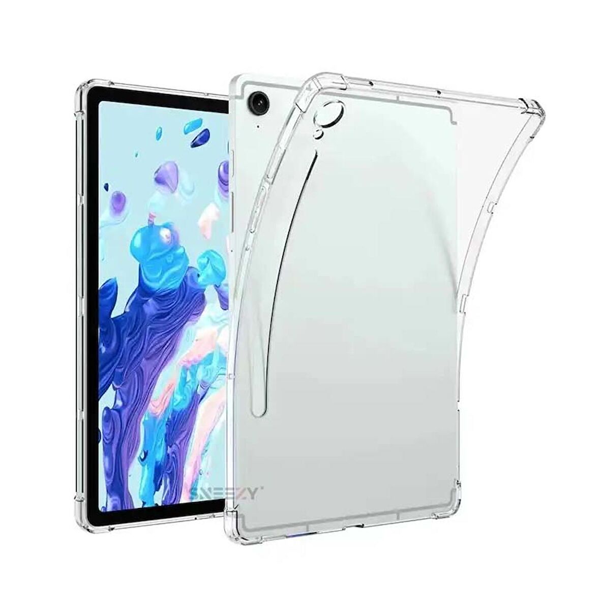 Samsung Tab S9 FE SM-X510 11 İnç Kılıf ShockArmor Clear Köşe korumalı şeffaf tablet kılıfı
