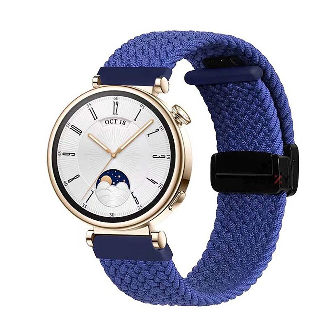 Sneezy Huawei Watch GT 4 41mm İle Uyumlu 18mm FiberLink Manyetik Tokalı Örgü Kordon