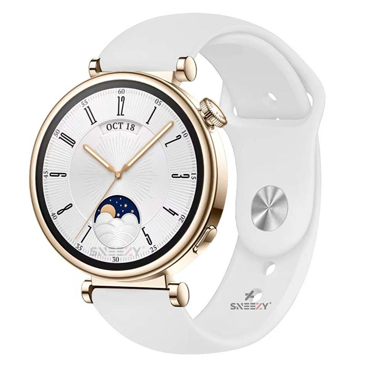 Sneezy Huawei Watch GT 4 41mm İle Uyumlu 18mm PureLux Soft Silikon Kordon