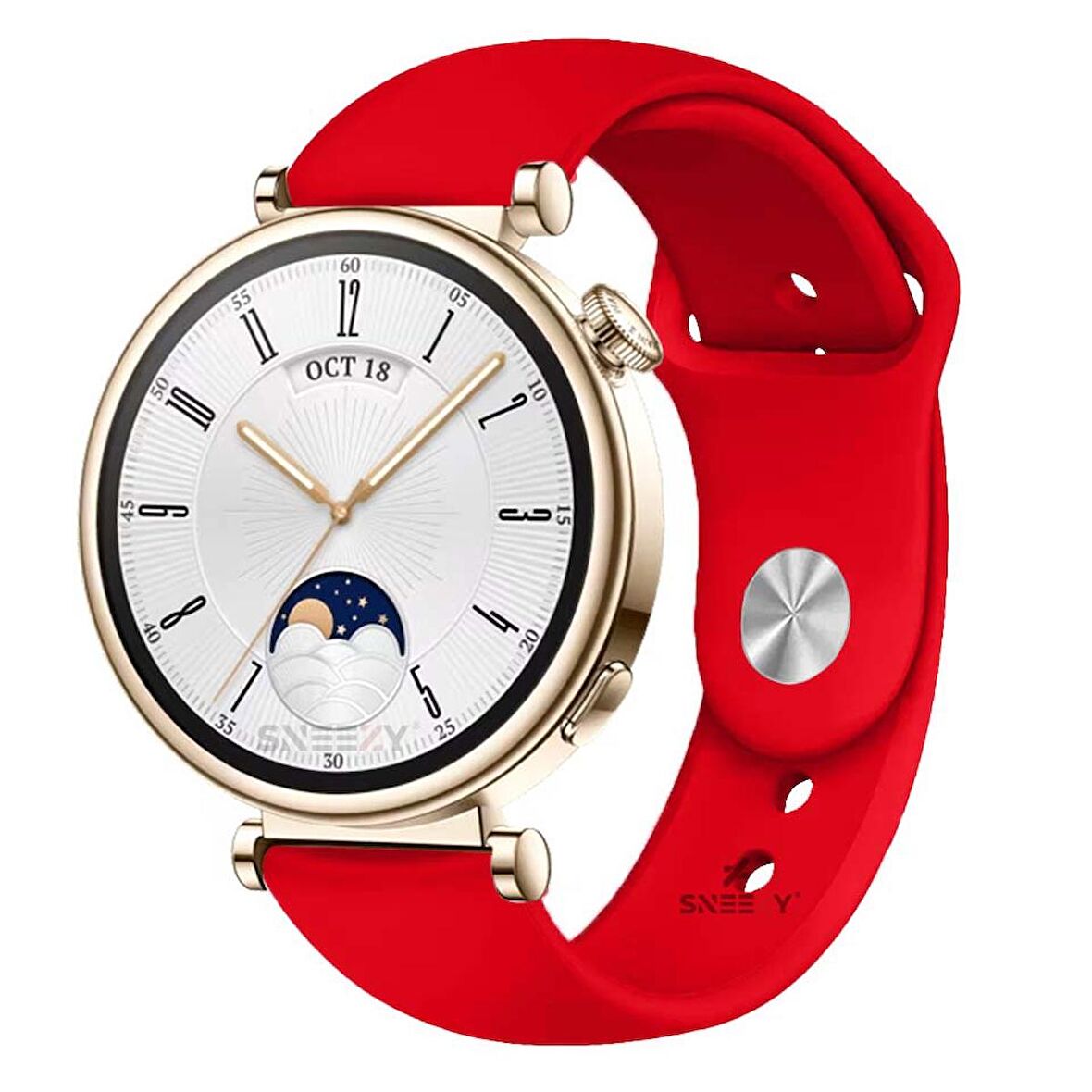 Sneezy Huawei Watch GT 4 41mm İle Uyumlu 18mm PureLux Soft Silikon Kordon
