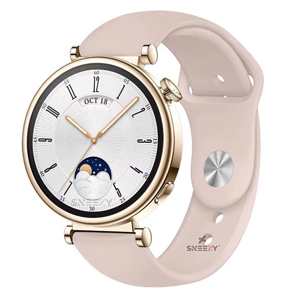 Sneezy Huawei Watch GT 4 41mm İle Uyumlu 18mm PureLux Soft Silikon Kordon