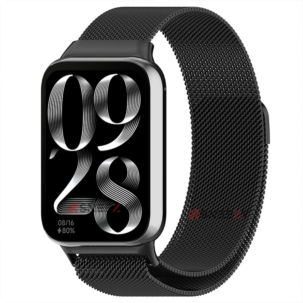 Sneezy Xiaomi Mi Band 8 Pro Uyumlu Woven Wire Tasarım Metal Hasır Kordon