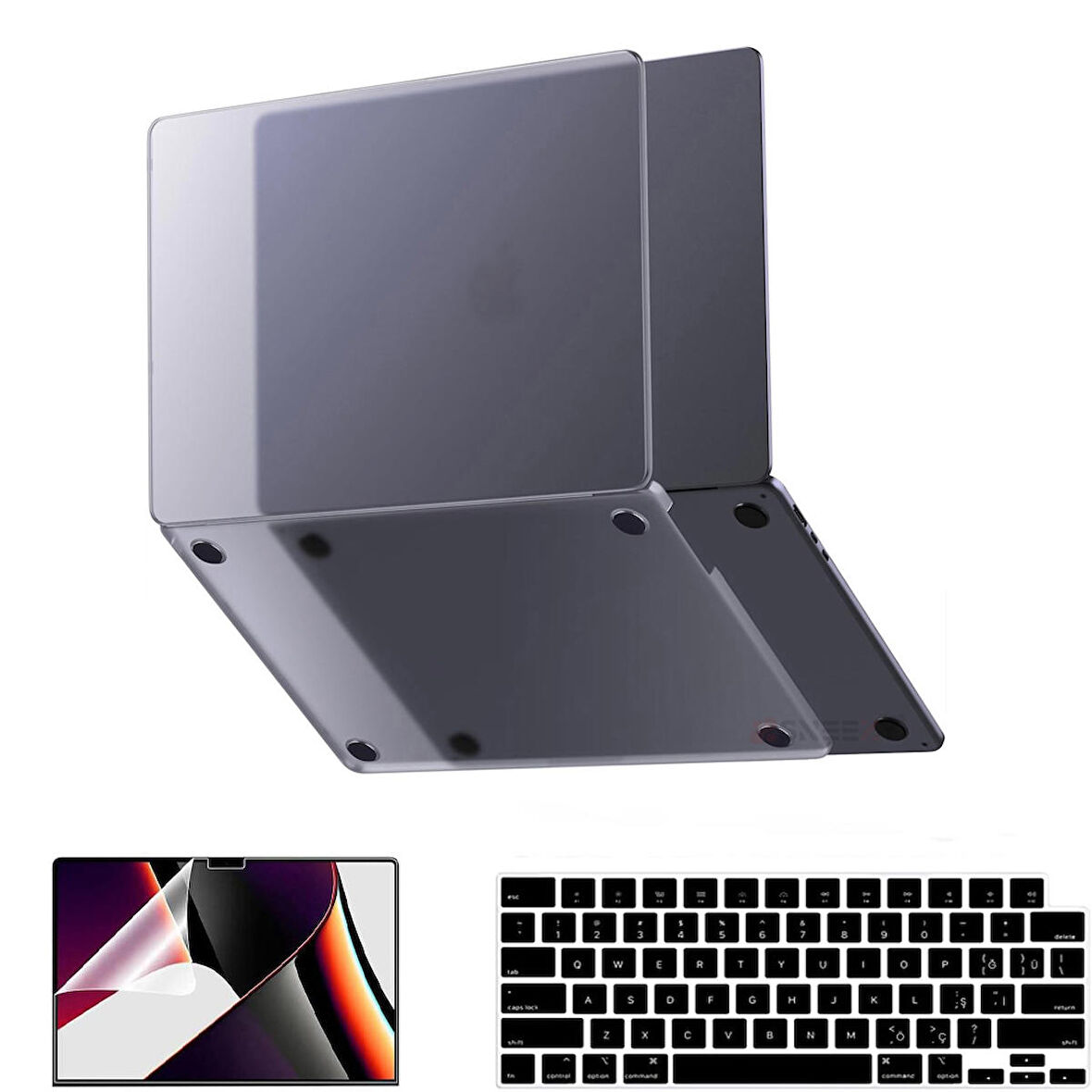 MacBook Air 13.3 İnç Kılıf M1 / A2337-A2179-A1932, için Dayanıklı Koruyucu Mat Plastik Sert Kılıf