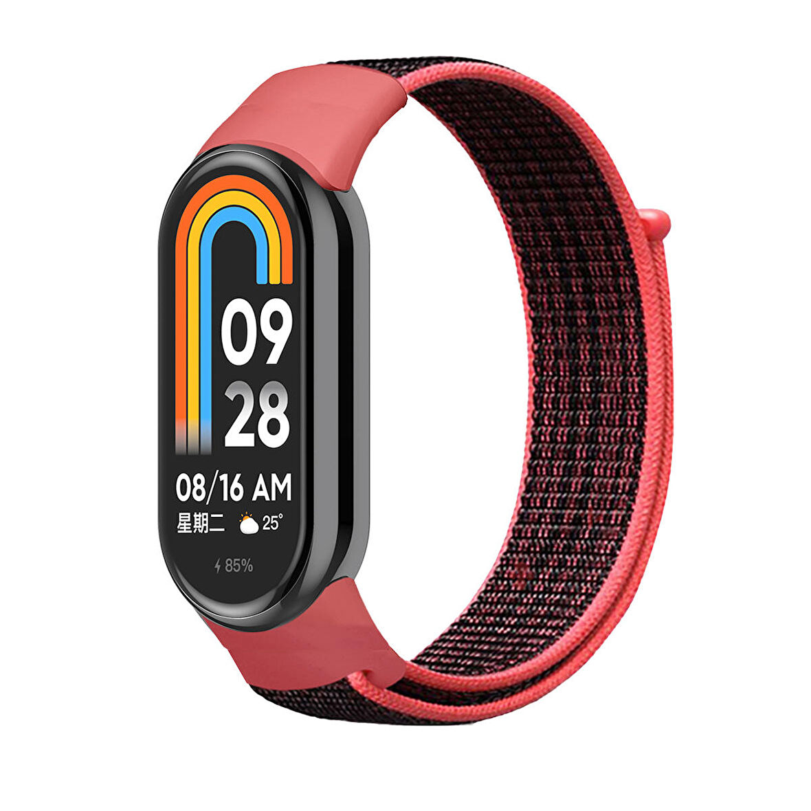 Xiaomi Mi Band 8 İle Uyumlu Hasır Nylon Akıllı Bileklik Kordon - Saat Kordonu