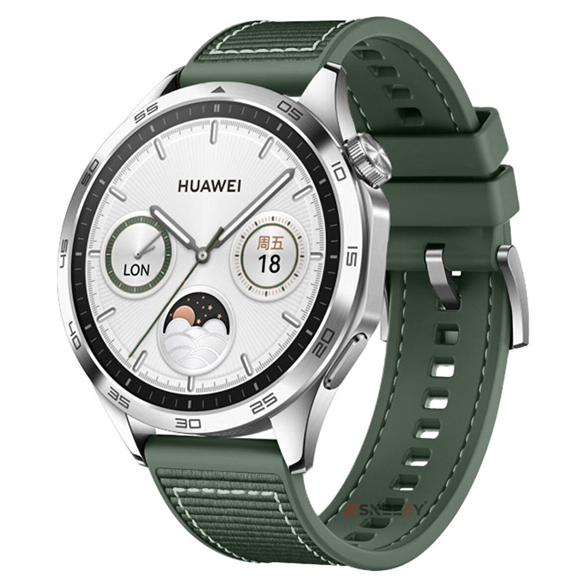 Sneezy Huawei Watch Gt4 46mm İle Uyumlu 22mm Dikiş Desenli Dokuma Silikon Kordon