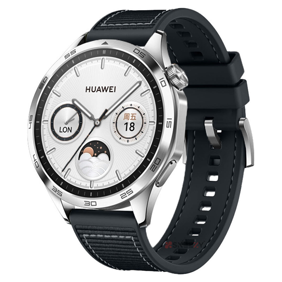 Sneezy Huawei Watch Gt4 46mm İle Uyumlu 22mm Dikiş Desenli Dokuma Silikon Kordon