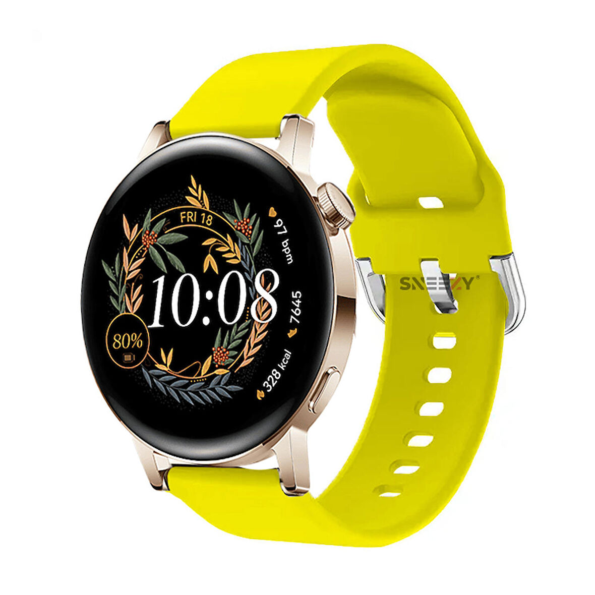 Samsung Galaxy Watch 5 40-44-45mm Uyumlu 20mm Purelux Soft Tokalı Silikon Kordon Dayanıklı Spor Stil