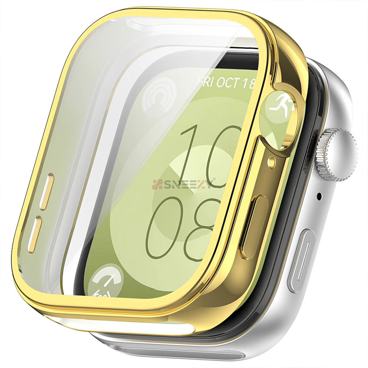 Huawei Watch Fit 3 Uyumlu Yumuşak Silikon 360 Tam Koruma Kasa ve Ekran Koruyucu