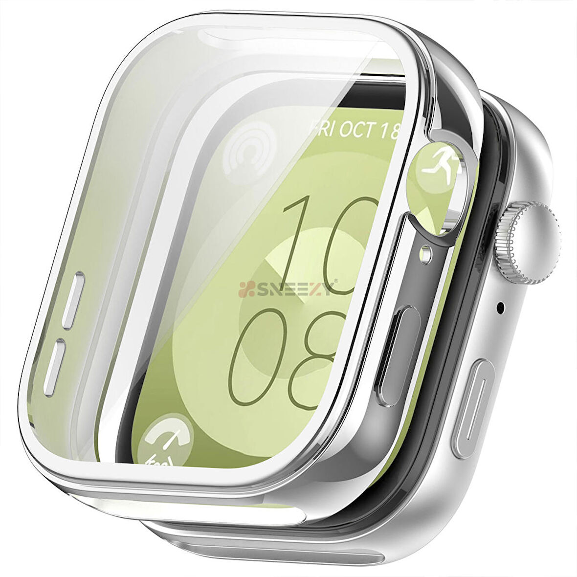 Huawei Watch Fit 3 Uyumlu Yumuşak Silikon 360 Tam Koruma Kasa ve Ekran Koruyucu