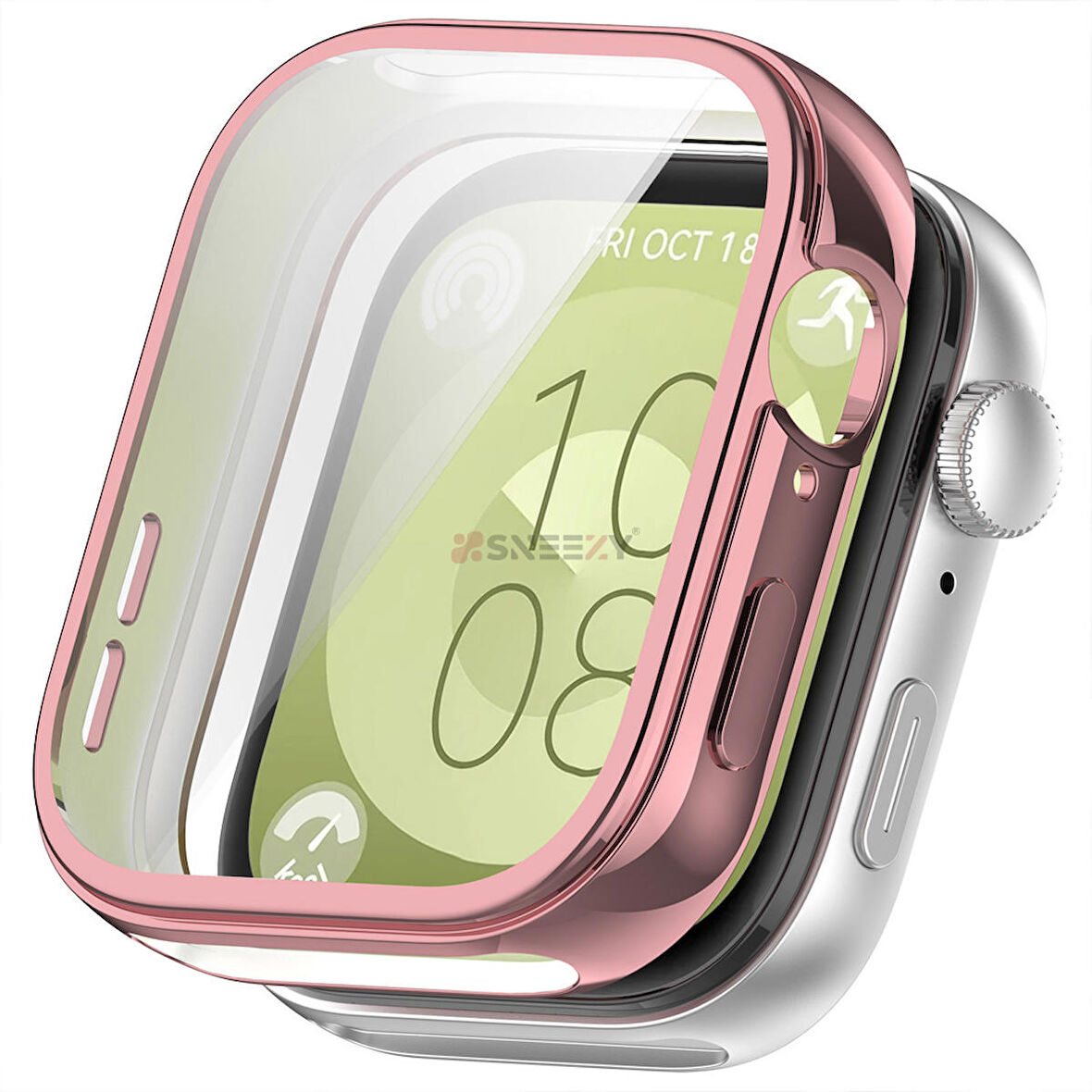 Huawei Watch Fit 3 Uyumlu Yumuşak Silikon 360 Tam Koruma Kasa ve Ekran Koruyucu