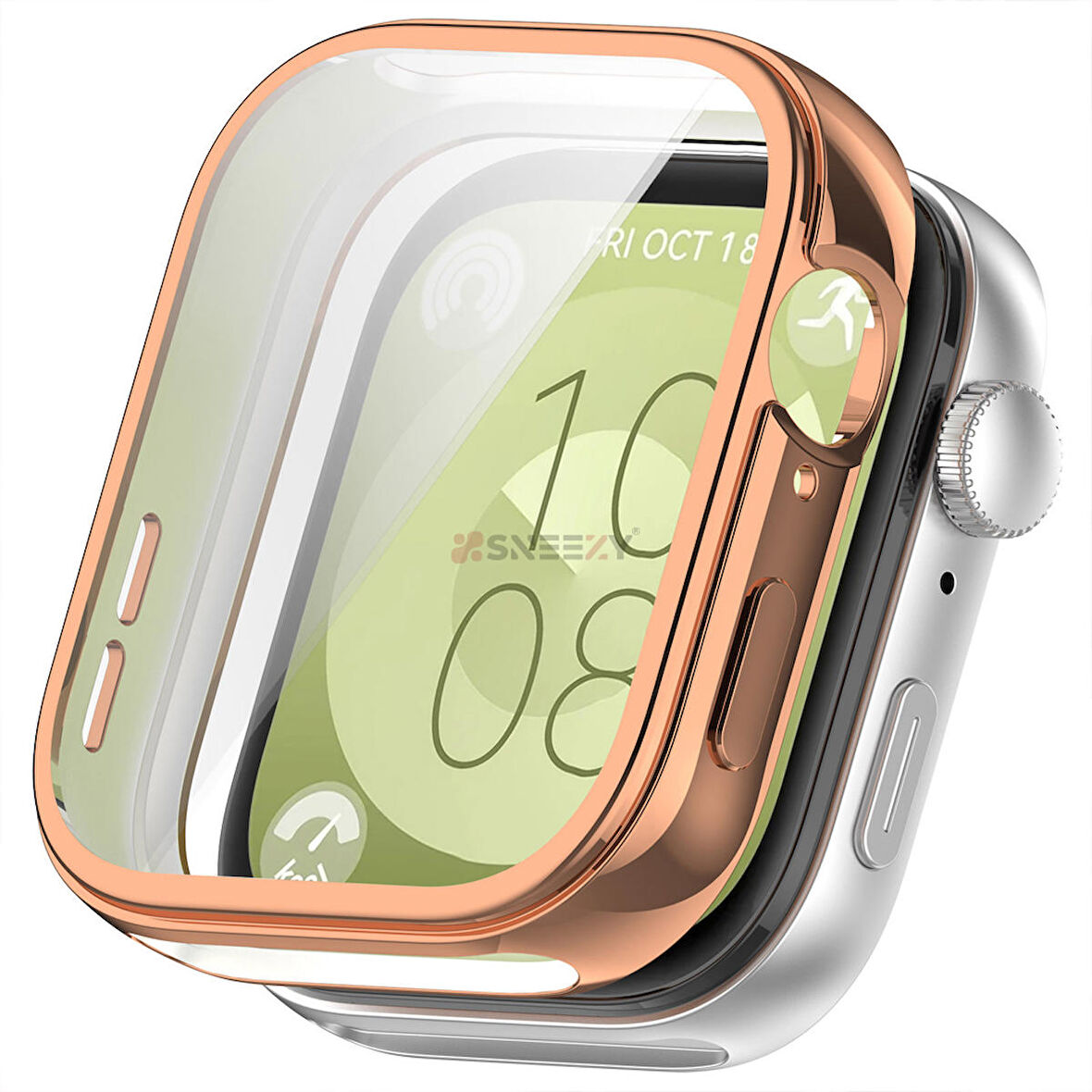 Huawei Watch Fit 3 Uyumlu Yumuşak Silikon 360 Tam Koruma Kasa ve Ekran Koruyucu