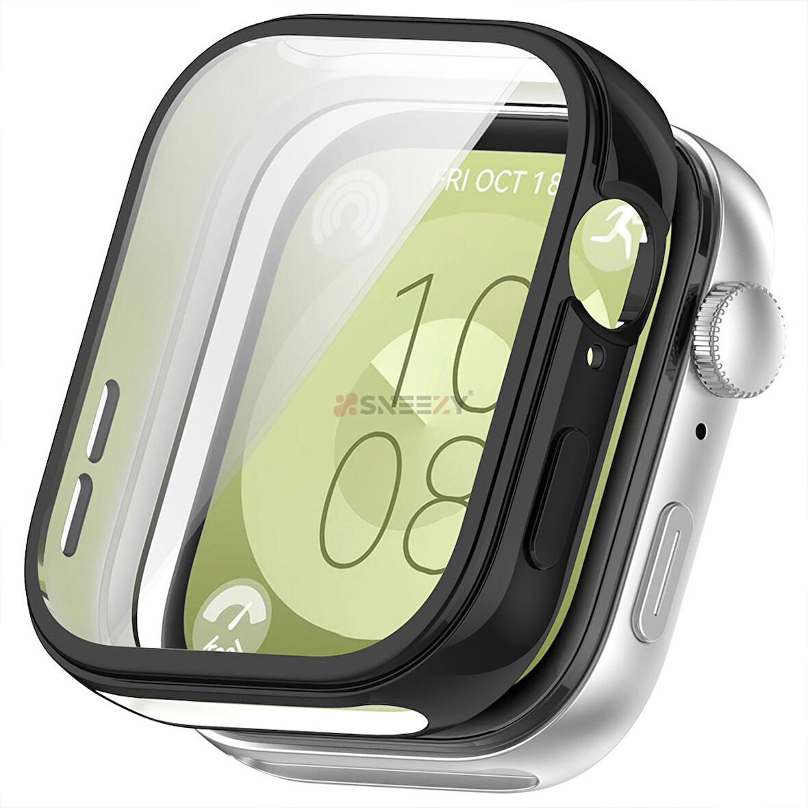 Huawei Watch Fit 3 Uyumlu Yumuşak Silikon 360 Tam Koruma Kasa ve Ekran Koruyucu