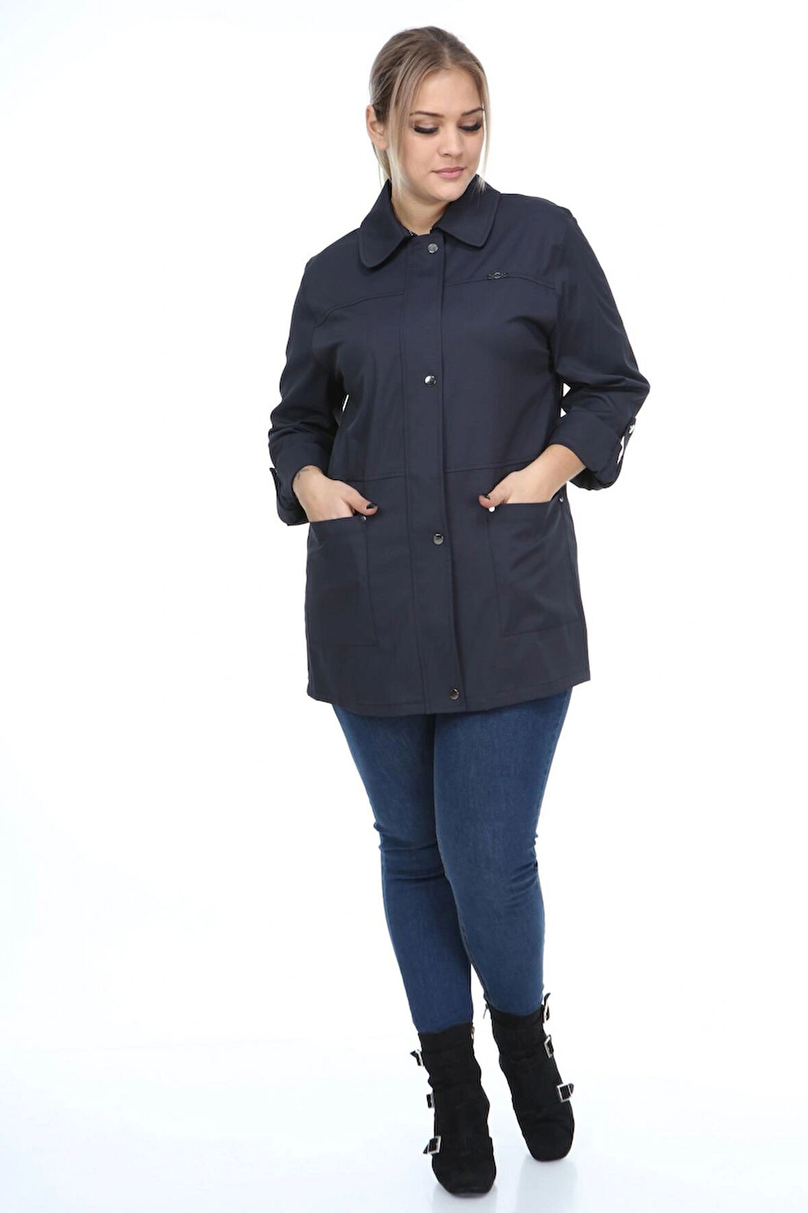 VEGER ASTARSIZ BAHARLIK BÜYÜK BEDEN TRENÇKOT