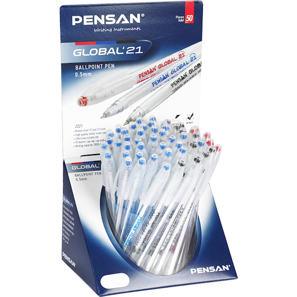 Pensan Tükenmez Kalem Global 0,5 MM Msk (50 li) Stand