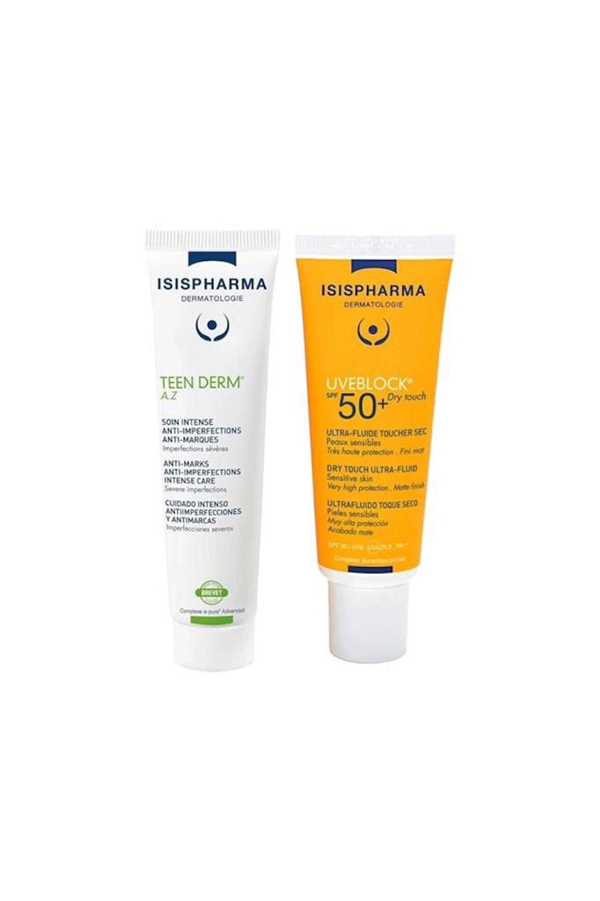 ISIS PHARMA TEEN DERM A.Z. 30 ml ve Uveblock SPF50+ Dry Touch 40 ml